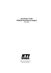 KTI KF-C16 Installation Manual