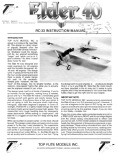 Top Flite Models RC-33 Elder 40 Instruction Manual
