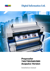 Digital Information Preproofer 740 Installation Manual