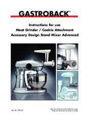Gastroback 98101 Instructions For Use Manual
