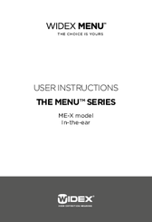 Widex MENU5 User Instructions