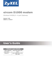 ZyXEL Communications eircom D1000 User Manual