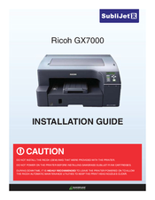Ricoh GX7000 SubliJet R Installation Manual