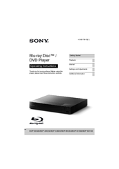 Sony BDP-S3500 Manuals | ManualsLib