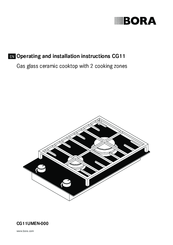Bora CG11UMEN-000 Operating And Installation Instructions