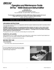Dri-Eaz F533-115V Operation And Maintenance Manual