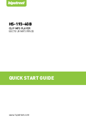 Hipstreet HS-193-4GB Quick Start Manual