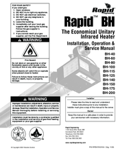 Rapid Engineering BH-175 Installation, Operation & Service Manual