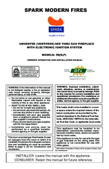 SPARK MODERN 59P Owner's Operation And Installation Manual