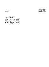 IBM NetWista A60 Type 6838 User Manual