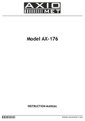 Axio met AX-176 Instruction Manual