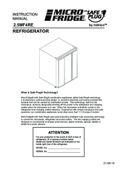 Micro fridge 2.5MF4RE Instruction Manual
