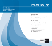 Phonak FreeCom User Manual