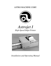 Astro Machine Astrojet I Operating Instructions Manual