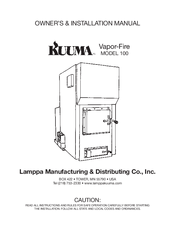 Kuuma Vapor-Fire 100 Owners & Installation Manual