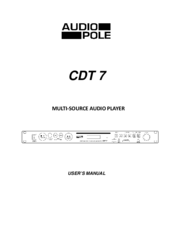 Audio Pole CDT 7 User Manual