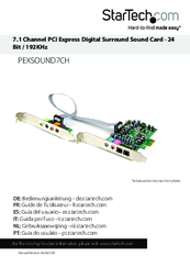 StarTech.com PEXSOUND7CH User Manual
