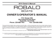Robalo 2014 Owner's/Operator's Manual