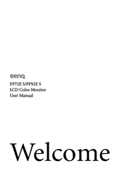 BenQ FP72E S User Manual