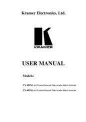 Kramer VS-602XL User Manual