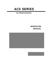 Pacific 115ACX Operation Manual