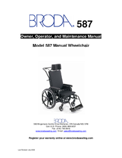 BRODA ComfortTilt 587 Owner's Manual
