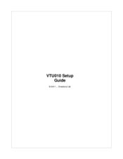 Directions VTU010 Setup Manual