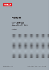 Simrad MX500 Manual Manual