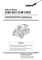 CanyCom CM1801 Operator's Manual