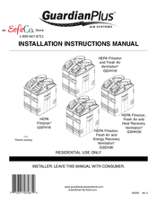 Guardian Plus GSEH3K Installation And Instruction Manual