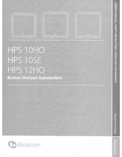Boston HPS 10SE Owner's Manual