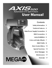 Mega Lite AXIS 500 User Manual