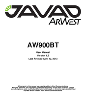 ArWest AW900BT User Manual