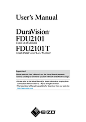 DuraVision FDU2101 User Manual