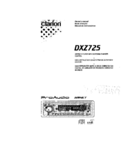Clarion DXZ7ZS Owner's Manual