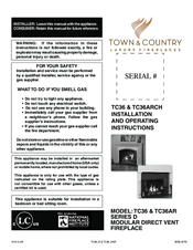 Town & Country Fireplaces TC36ARCH Installation And Operating Instructions Manual