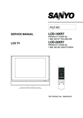 Sanyo LCD-20XR7 Service Manual