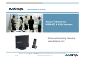 Aastra MBU-420d Manual