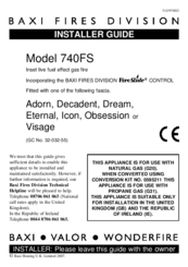 Baxi Fires Division 740FS Installer's Manual