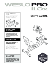 Weslo Pro 11.0x User Manual