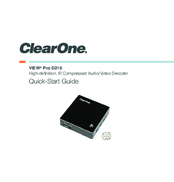 ClearOne VIEW Pro D210 Quick Start Manual