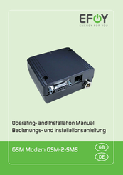 EFOY GSM-2-SMS Operating And Installation Manual