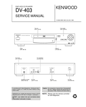 Kenwood DV-403 Service Manual