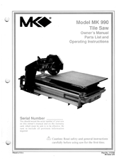MK Diamond Products MK 990 Owner's Manual