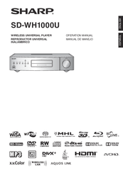 Sharp SD-WH1000U Operation Manual
