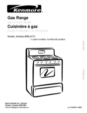 Kenmore 970-3370 series Use & Care Manual
