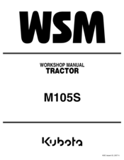 Kubota M105S Workshop Manual