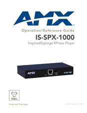 AMX IS-SPX-1000 - SCHEMA Operation/Reference Manual