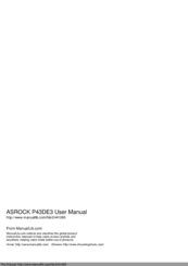ASROCK P43DE3 User Manual