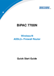 Billion BiPAC 7700N Quick Start Manual